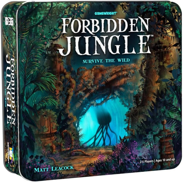Gamewright Forbidden Jungle - Survive The Wild, Cooperative Board Game, 2-5 Players Ages 10+