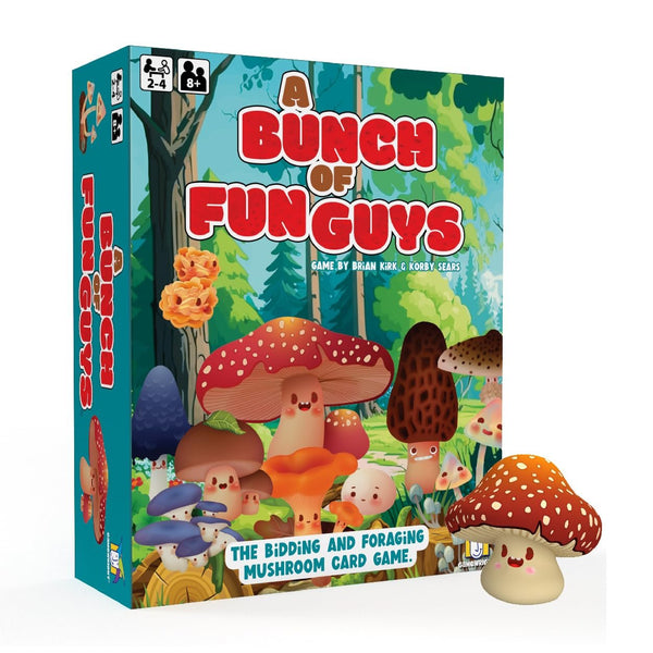Gamewright - A Bunch of Fun Guys - The Bidding and Foraging Mushroom Card Game, 2-4 Players Age 8+