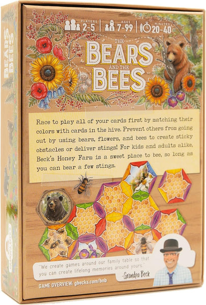 Grandpa Beck's Games The Bears and The Bees | Strategic Tile Laying Card Game for Kids, Teens, & Adults | from The Creators of Cover Your Assets | 2-5 Players 7+