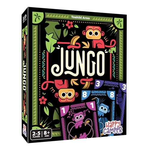 Happy Camper - Jungo Game | Simple Card Game of Not-so-Simple Choices | Perfect for Travel and Family Game Night | 2-5 Players Ages 8+