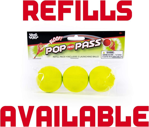 Hog Wild Pop and Pass Outdoor Game - Toss and Catch Foam Balls with The Launcher - Award-Winning Active Play - Includes 2 Launchers & 3 Foam Balls - Ages 6+