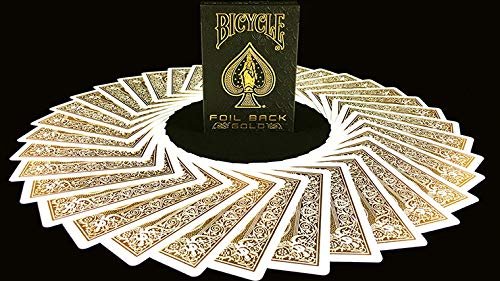Bicycle Rider Back MetalLuxe Playing Cards. Gold Foil Edition