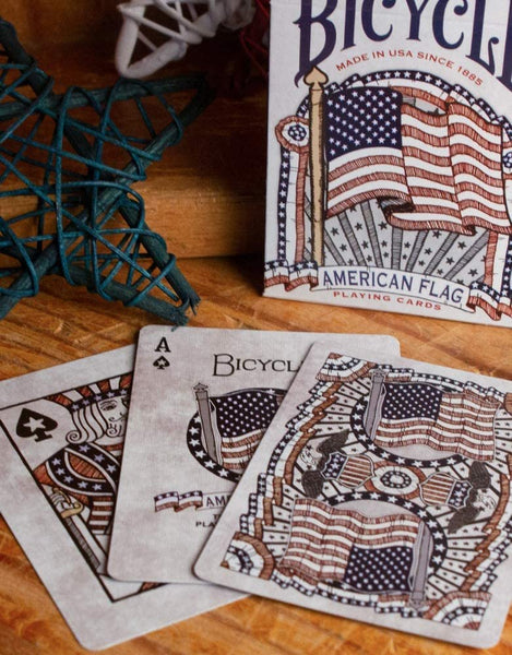 Bicycle American Flag Playing Cards, Patriotic Heritage & History, Poker Size Standard Index