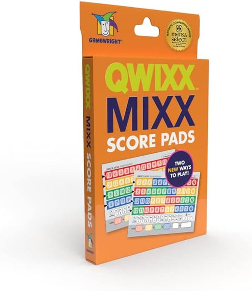 Gamewright Qwixx Mixx - Genuine Enhanced Game Play Add-On Replacement Scorecards for Qwixx - A Fast Family Dice Game, 2-5 Players Ages 8+