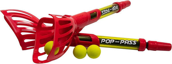Hog Wild Pop and Pass Outdoor Game - Toss and Catch Foam Balls with The Launcher - Award-Winning Active Play - Includes 2 Launchers & 3 Foam Balls - Ages 6+