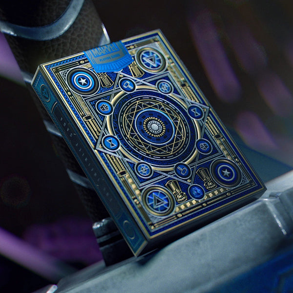 theory11 Avengers Blue Edition Premium Playing Cards - Marvel Studios' The Infinity Saga Deck, Poker Size Standard Index