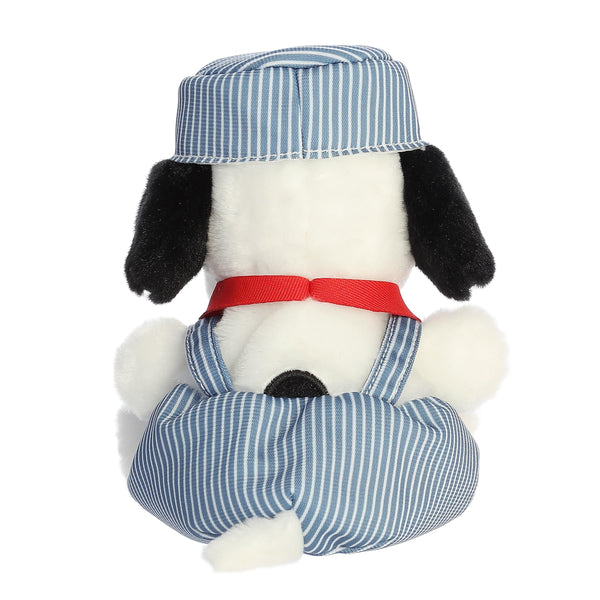 Aurora® Adorable Peanuts® Palm Pals™ Train Engineer Snoopy™ Stuffed Animal - Officially Licensed Toys for All Snoopy Fans - Nostalgic Gift for Adults and Birthday Celebrations - Blue 5 Inches
