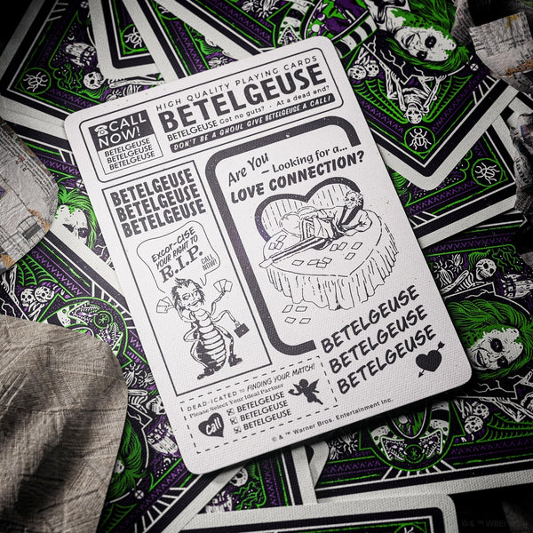 theory11 Beetlejuice Premium Playing Cards, Poker Size Standard Index