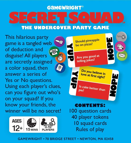 Gamewright Secret Squad - The Undercover Party Game, 3+ Players Ages 12+