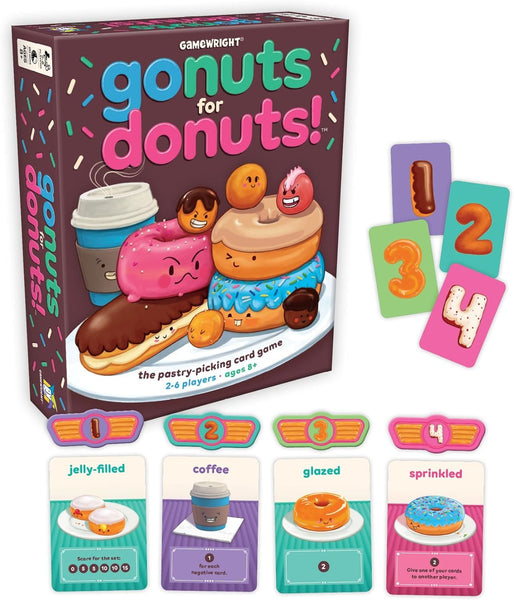 Gamewright - Go Nuts for Donuts - The Pastry-Picking Card Game, 96 months to 156 months