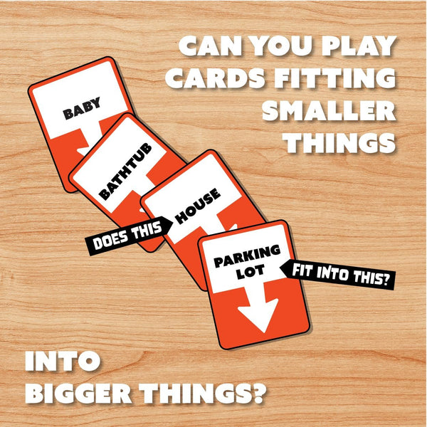 Gamewright - Party to Go - In A Pickle - The What Fits in What Card Game - 2-6 Players Ages 10+