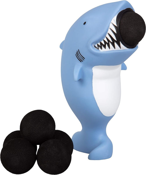 Hog Wild Shark Popper Toy - Shoot Foam Balls Up to 20 Feet - 6 Balls Included - Age 4+
