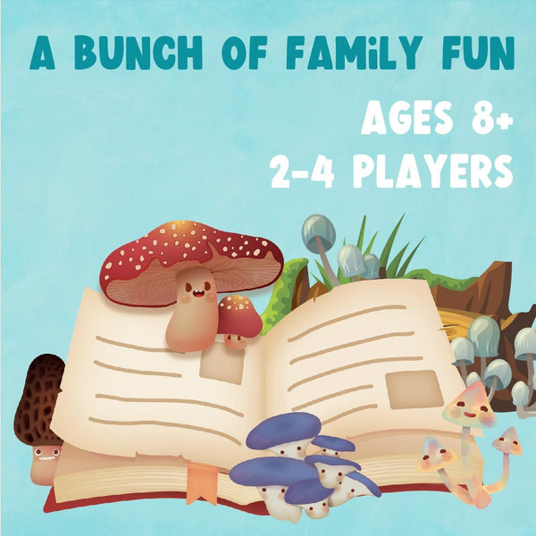 Gamewright - A Bunch of Fun Guys - The Bidding and Foraging Mushroom Card Game, 2-4 Players Age 8+