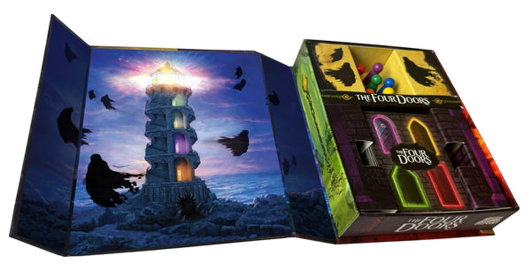 Happy Camper - The Four Doors - Race Against the Darkness! - Thrilling Cooperative Game by Matt Leacock, 1-5 Players Ages 10+