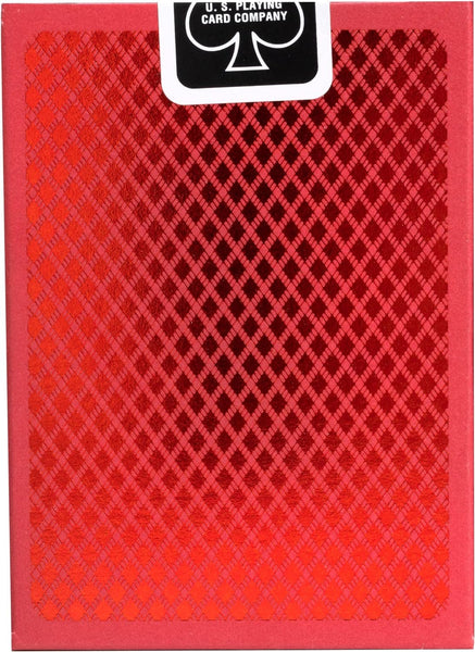 Bee Metalluxe Premium Playing Cards - Red Foil Diamond Back, Poker Size Standard Index