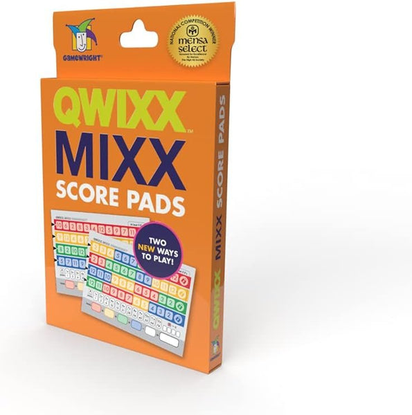 Gamewright Qwixx Mixx - Genuine Enhanced Game Play Add-On Replacement Scorecards for Qwixx - A Fast Family Dice Game, 2-5 Players Ages 8+