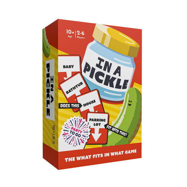 Gamewright - Party to Go - In A Pickle - The What Fits in What Card Game - 2-6 Players Ages 10+