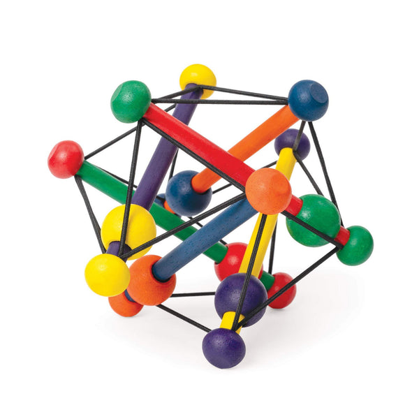 Manhattan Toy - Skwish Classic Boxed - Rattle and Teether Grasping Activity Wooden Toy, Ages 0+
