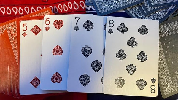 Gilded Bicycle Bandana (Red) Playing Cards