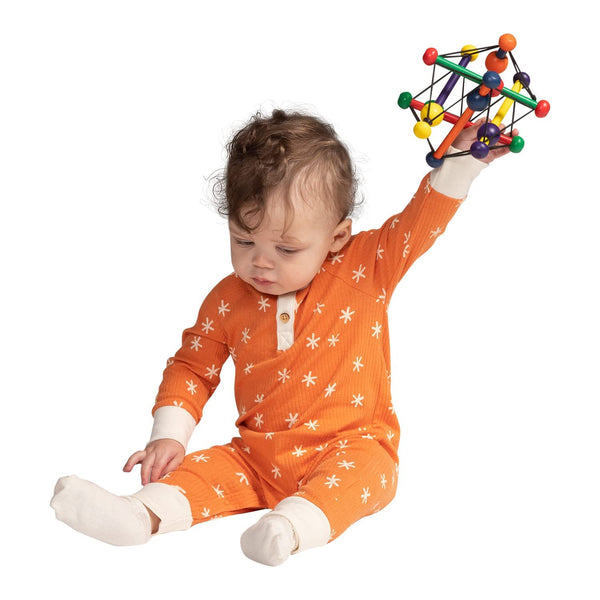 Manhattan Toy - Skwish Classic Boxed - Rattle and Teether Grasping Activity Wooden Toy, Ages 0+