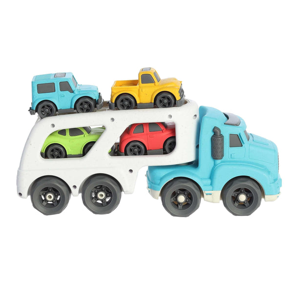 Aurora® Toys Versatile Wheatley™ Car Hauler Toy - Imaginative Play - Unplugged Play - Blue 14 Inches