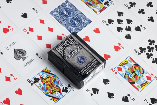 Bicycle Prestige Rider Back Plastic Dura-Flex Playing Cards - Set of 4 Decks, 2 Blue & 2 Red