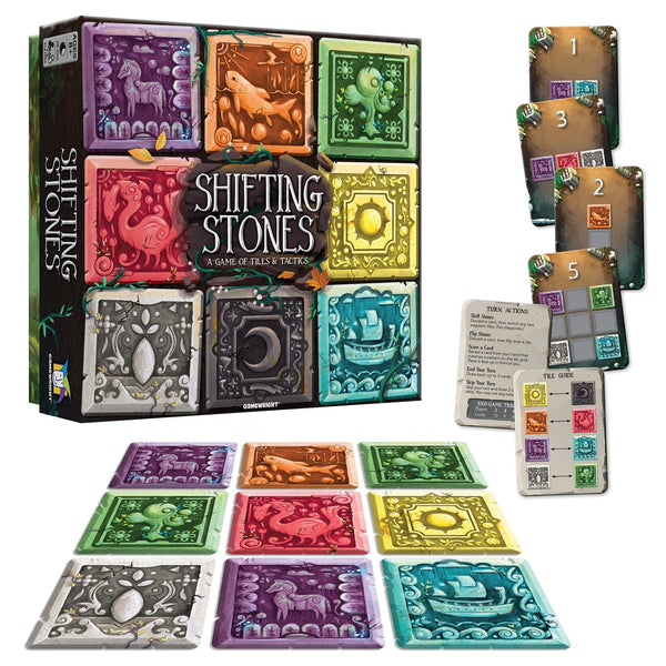 Gamewright Shifting Stones - A Game of Tiles & Tactics, 2-5 Players Ages 8+