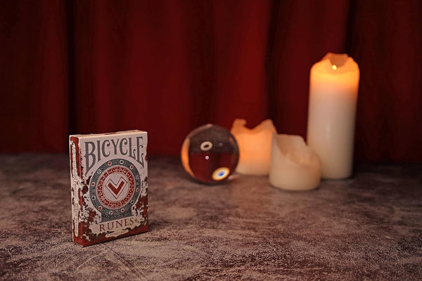 Runes v2 Bicycle Playing Cards: Elder Futhark Nordic Rune Deck - Viking Runes Theme with decoder Key - Perfect for Card Night Fun with Rune Cards