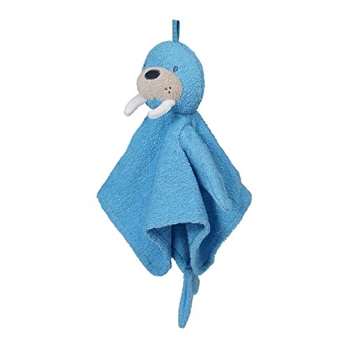 Manhattan Toy Walter Walrus Scrub-a-Dubbie Bathtime Puppet Washcloth for Infants, Toddlers and Kids