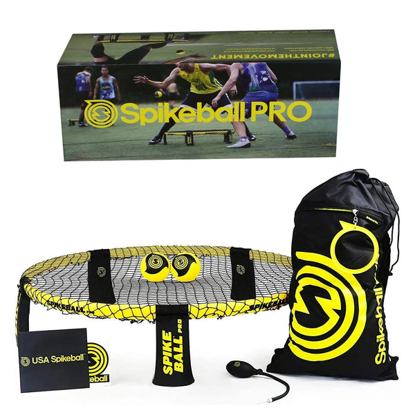 Spikeball Pro Kit - Tournament Edition - Includes Upgraded Stronger Playing Net, New Balls Designed to Add Spin, Portable Ball Pump Gauge and Backpack