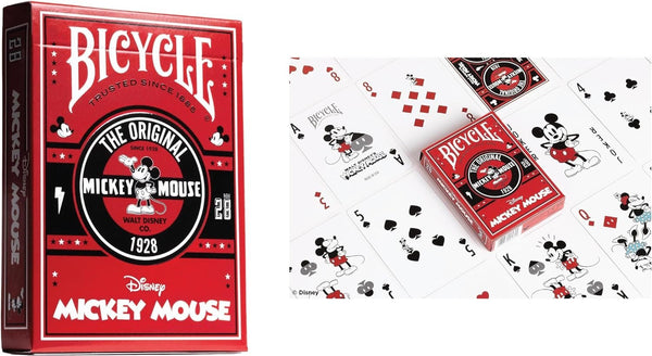 Disney Collector's Bundle: 6 Decks Bicycle Playing Cards - Black & Gold Mickey, Classic Mickey, Princess Pink/Navy, Villains Green/Purple.