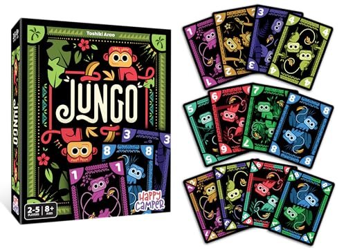 Happy Camper - Jungo Game | Simple Card Game of Not-so-Simple Choices | Perfect for Travel and Family Game Night | 2-5 Players Ages 8+