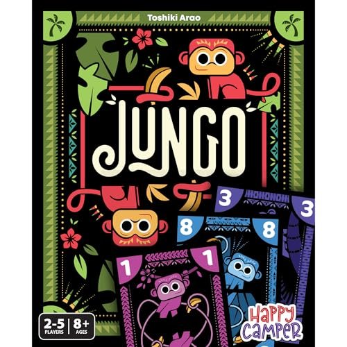 Happy Camper - Jungo Game | Simple Card Game of Not-so-Simple Choices | Perfect for Travel and Family Game Night | 2-5 Players Ages 8+