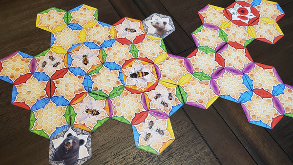 Grandpa Beck's Games - The Bears and The Bees - Strategic Tile Laying Card Game for Kids, Teens, & Adults - from The Creators of Cover Your Assets, 2-5 Players Ages 8+ (First Edition)