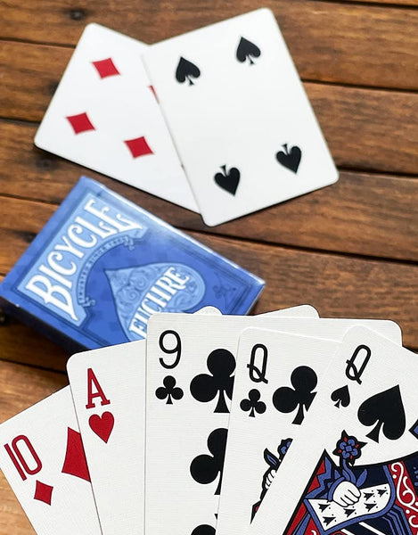 Bicycle Euchre Playing Card Deck - 9 Through Ace - Double Deck, Blue