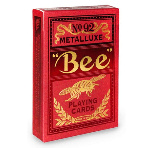 Bee MetalLuxe Red Playing Cards