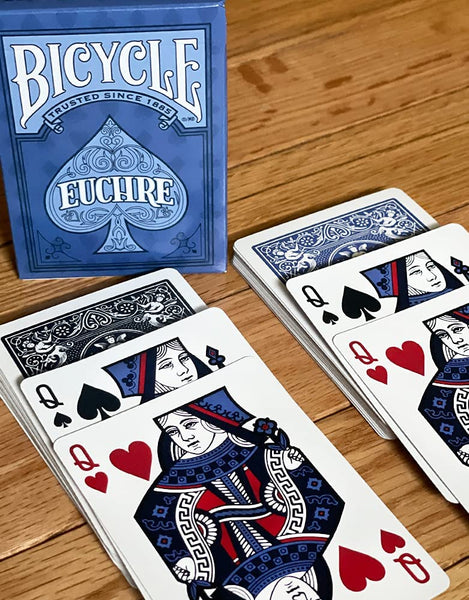 Bicycle Euchre Playing Card Deck - 9 Through Ace - Double Deck, Blue