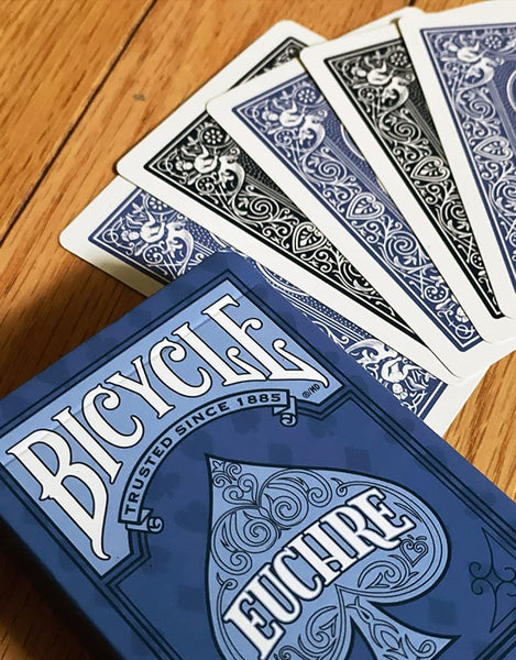 Bicycle Euchre Playing Card Deck - 9 Through Ace - Double Deck, Blue