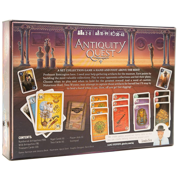 Grandpa Beck's Games - Antiquity Quest - A Set Collection Card Game Similar to Hand and Foot or Canasta, 2-8 Players Ages 10+