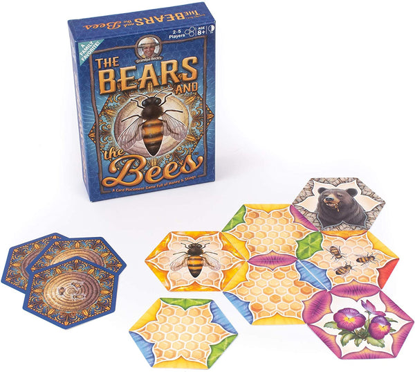 Grandpa Beck's Games - The Bears and The Bees - Strategic Tile Laying Card Game for Kids, Teens, & Adults - from The Creators of Cover Your Assets, 2-5 Players Ages 8+ (First Edition)