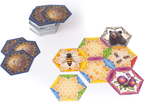Grandpa Beck's Games - The Bears and The Bees - Strategic Tile Laying Card Game for Kids, Teens, & Adults - from The Creators of Cover Your Assets, 2-5 Players Ages 8+ (First Edition)
