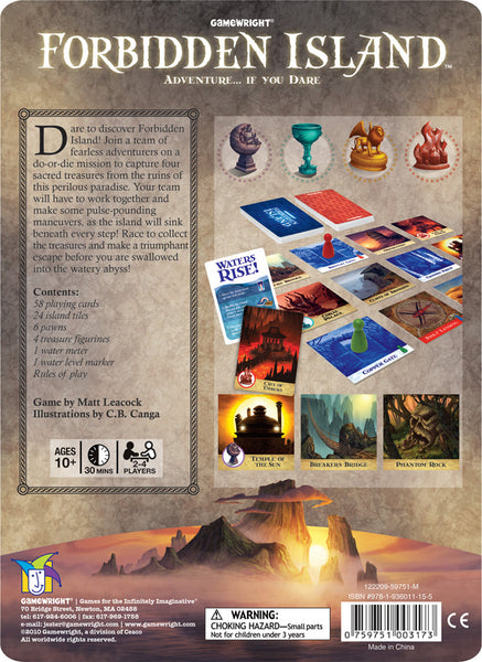Gamewright Forbidden Island - Adventure... If You Dare, The Cooperative Strategy Survival Island Board Game, 2-4 Players Ages 10+