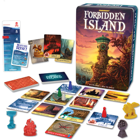 Gamewright Forbidden Island – The Cooperative Strategy Survival Island Board Game, 2-4 players