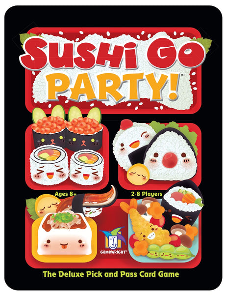 Gamewright Sushi Go Party! - The Deluxe Pick & Pass Card Game, 2-8 Players Ages 8+