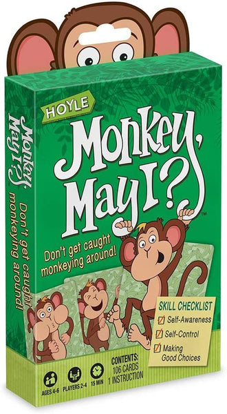 Hoyle Monkey, May I? Card Game, 2-4 Players Ages 4-6