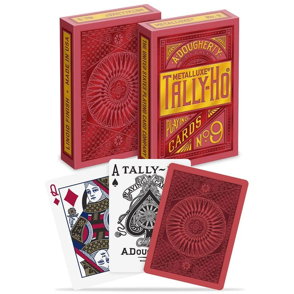 Tally-Ho MetalLuxe Red Playing Cards