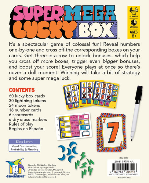 Gamewright Super Mega Lucky Box - A Spectacularly Fun Game, 1+ Players Ages 8+