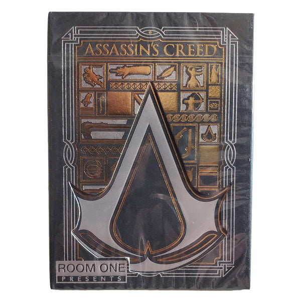 Room One Assassin's Creed Legacy Playing Cards, Black Hidden Blade Edition, Poker Size Collectible Card Deck with Custom Artwork and Embossed Foil Sleeve