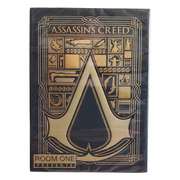 Room One Assassin's Creed Legacy Ver. II Playing Cards, Onyx Hidden Blade Edition, Poker Size Collectible Card Deck with Custom Artwork and Embossed Foil Sleeve, Black