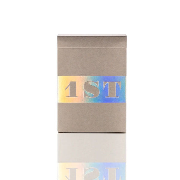 1ST V5 Holographic Playing Cards by Chris Ramsay, USPCC Poker Size Deck with Holographic Foil, Crushed Stock, Magic Finish, Blank Card and Duplicate 4 of Spades